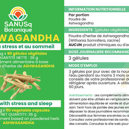 Ashwagandha withania somnifere capsules