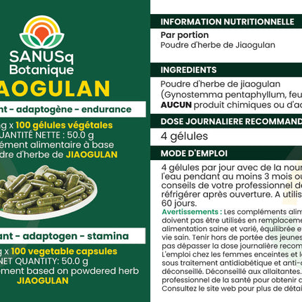 Adaptogène puissant | Jiaogulan