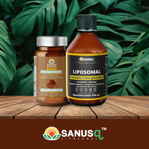 Liposomal Vitamin C + Reishi capsules bundle | SANUSq Health