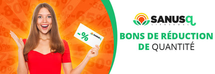 Fille souriante | Rabais de quantité disponibles chez SANUSq Health