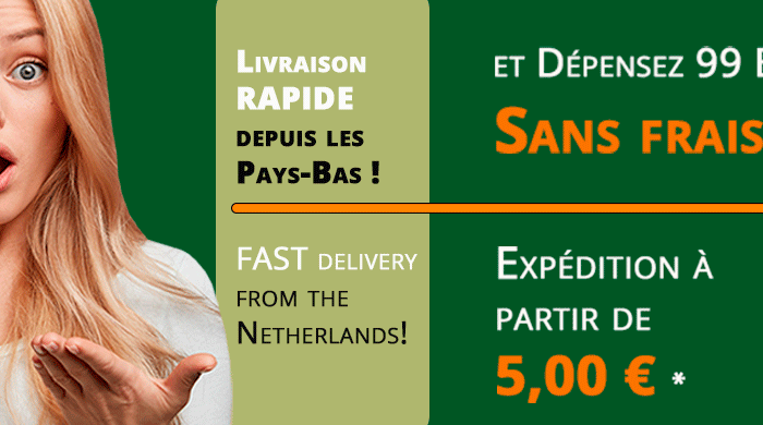 Fast delivery from the Netherlands: no shipping costs when you spend €99, shipping from €5.00