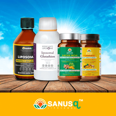 Gamme de suppléments SANUSq Health – Vitamine C Liposomale, Glutathion, Sacha Inchi Oméga 3 et Curcuma anti-inflammatoire