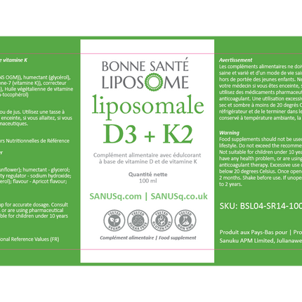 Liposomal Vitamin D3+K2 skin care